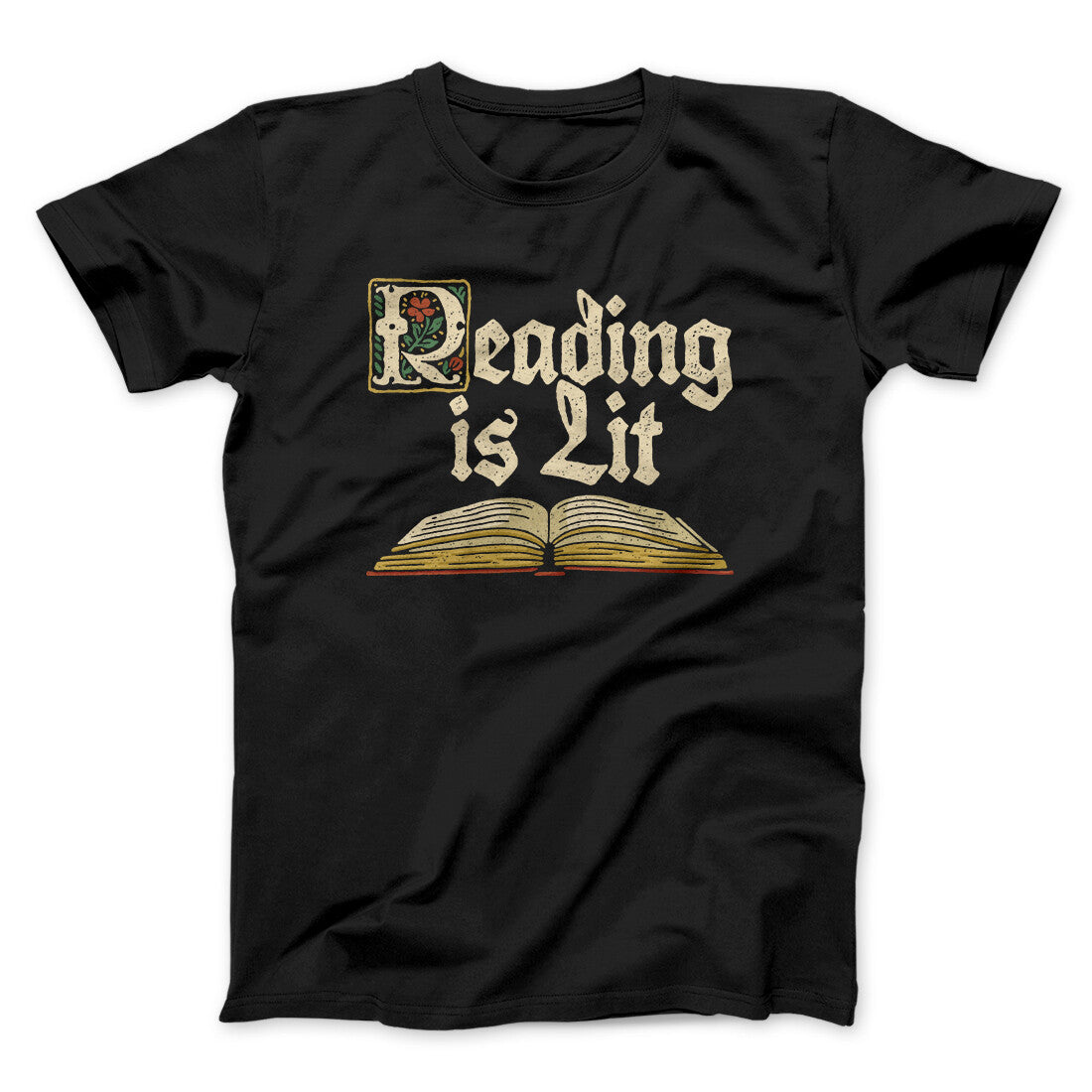 Reading Is Lit Men/Unisex T-Shirt | Funny Shirt from Famous In Real Life
