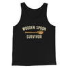 Wooden Spoon Survivor Men/Unisex Tank Top Black | Funny Shirt from Famous In Real Life