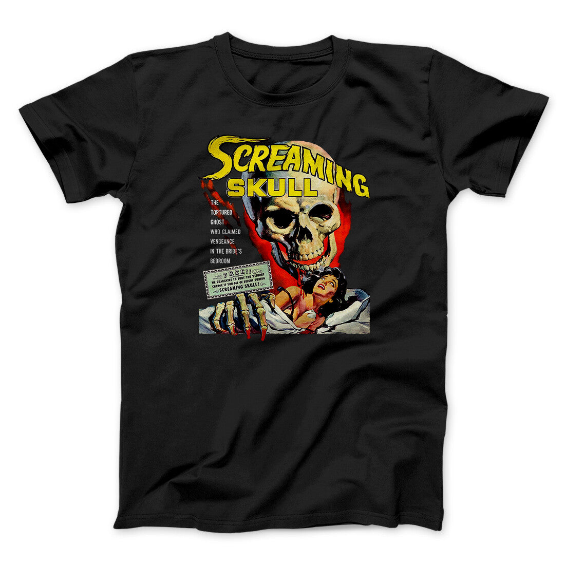 Screaming Skull Funny Movie Men/Unisex T-Shirt | Funny Shirt from Famous In Real Life
