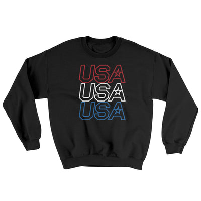 Usa Usa Usa Ugly Sweater Black | Funny Shirt from Famous In Real Life