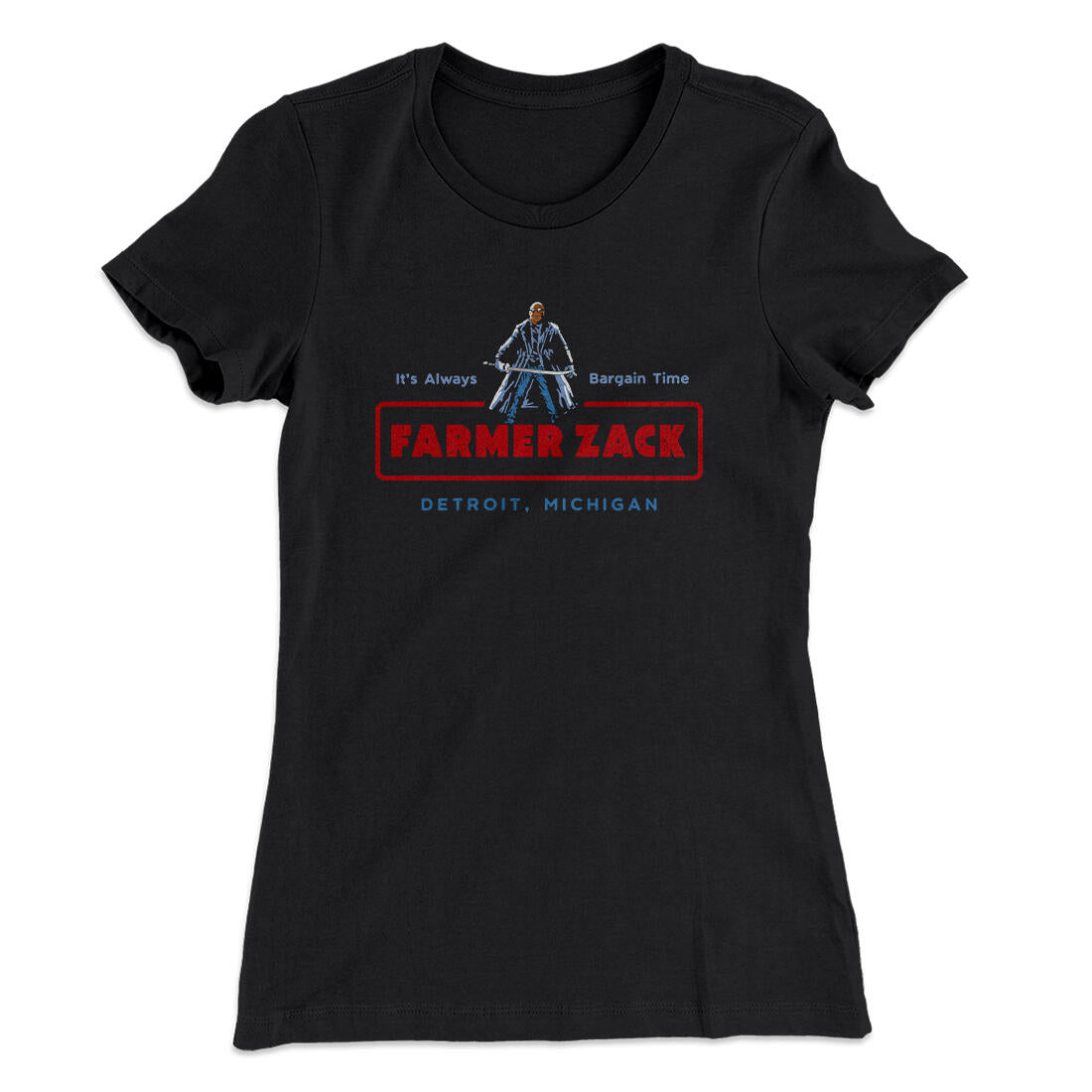Farmer Zack Women's T-Shirt Black | Funny Shirt from Famous In Real Life