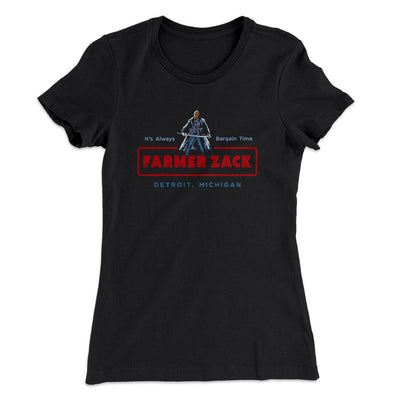 Farmer Zack Women's T-Shirt Black | Funny Shirt from Famous In Real Life