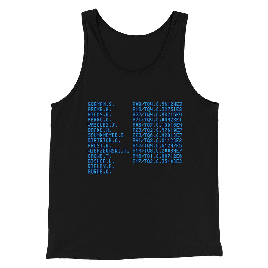 Uss Sulaco Crew List Men/Unisex Tank Top Black | Funny Shirt from Famous In Real Life