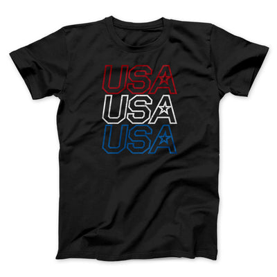Usa Usa Usa Men/Unisex T-Shirt Black | Funny Shirt from Famous In Real Life