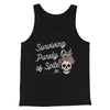 Surviving Purely On Spite Men/Unisex Tank Top Black | Funny Shirt from Famous In Real Life
