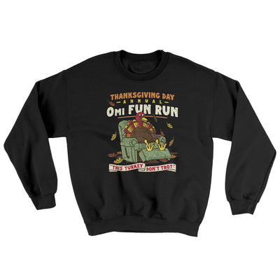 Thanksgiving Day Annual 0Mi Fun Run Ugly Sweater Black | Funny Shirt from Famous In Real Life