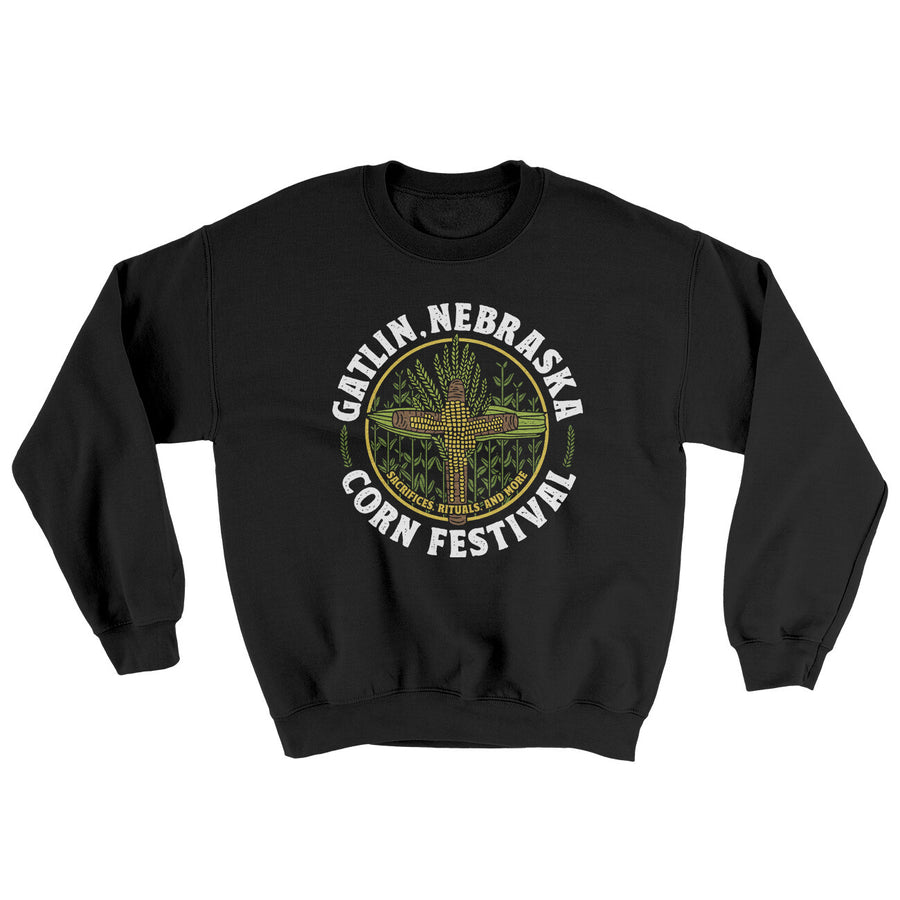 Gatlin Nebraska Corn Festival Ugly Sweater Black | Funny Shirt from Famous In Real Life