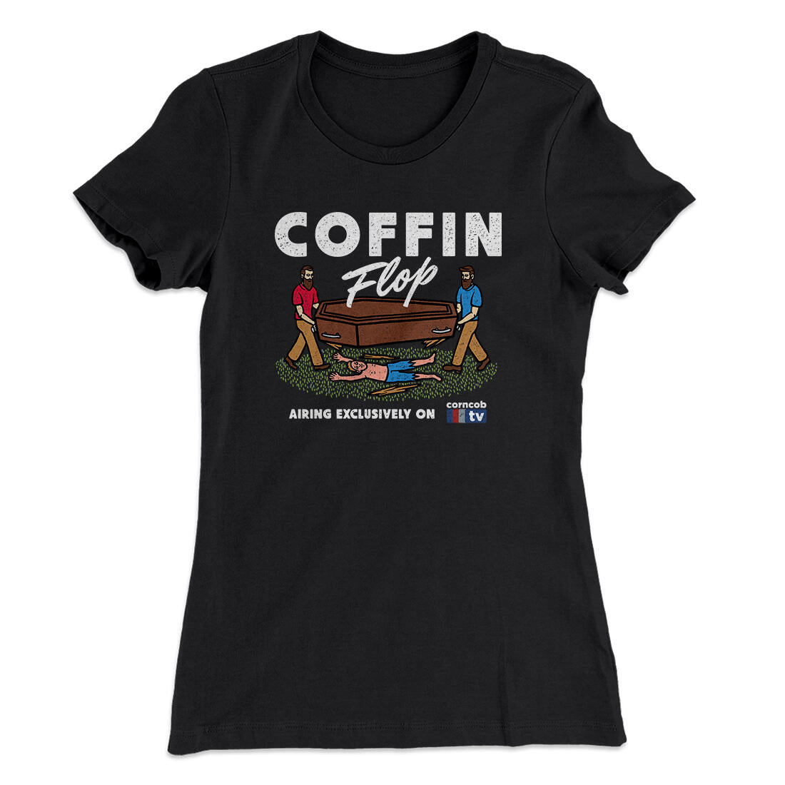 Coffin Flop Women's T-Shirt Black | Funny Shirt from Famous In Real Life