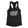 Surely Not Everyone Was Kung Fu Fighting Funny Women's Racerback Tank Black | Funny Shirt from Famous In Real Life