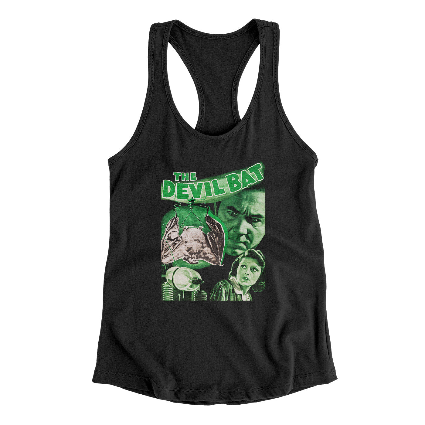 The Devil Bat Women's Racerback Tank | Funny Shirt from Famous In Real Life