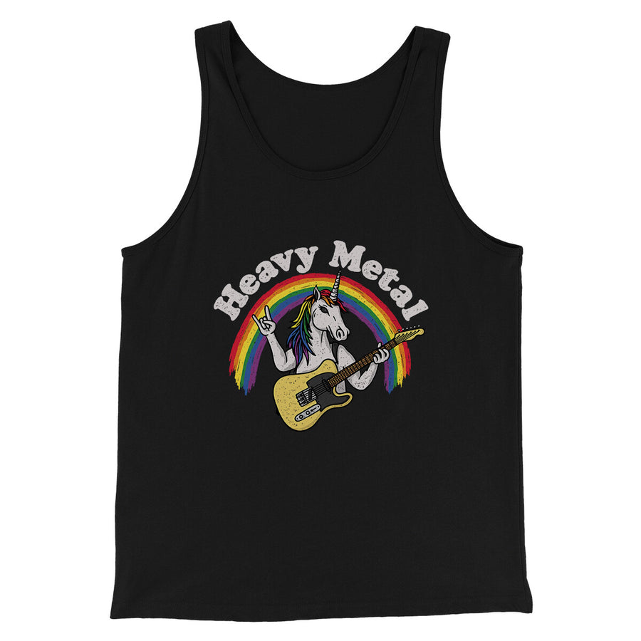 Heavy Metal Men/Unisex Tank Top Black | Funny Shirt from Famous In Real Life
