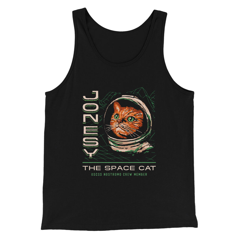 Jonesy The Space Cat Men/Unisex Tank Top Black | Funny Shirt from Famous In Real Life