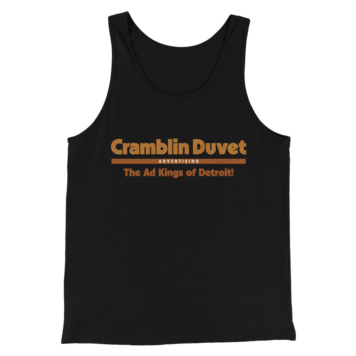Cramblin Duvet Advertising Men/Unisex Tank Top Black | Funny Shirt from Famous In Real Life