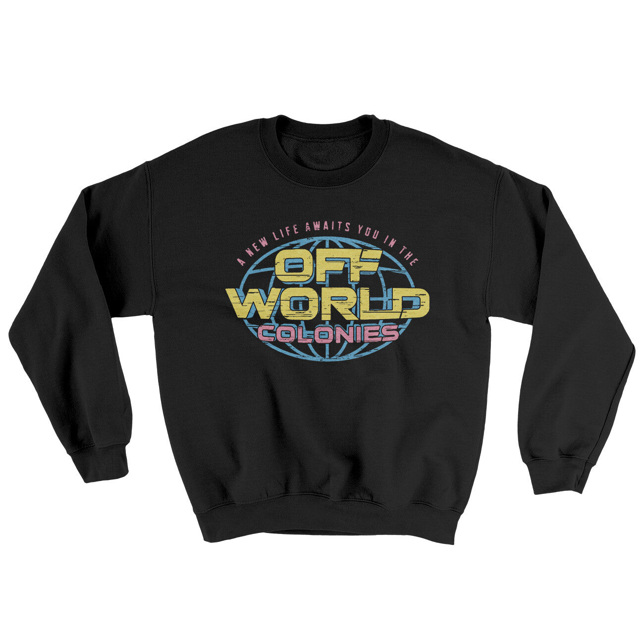 Off World Colonies Ugly Sweater Black | Funny Shirt from Famous In Real Life