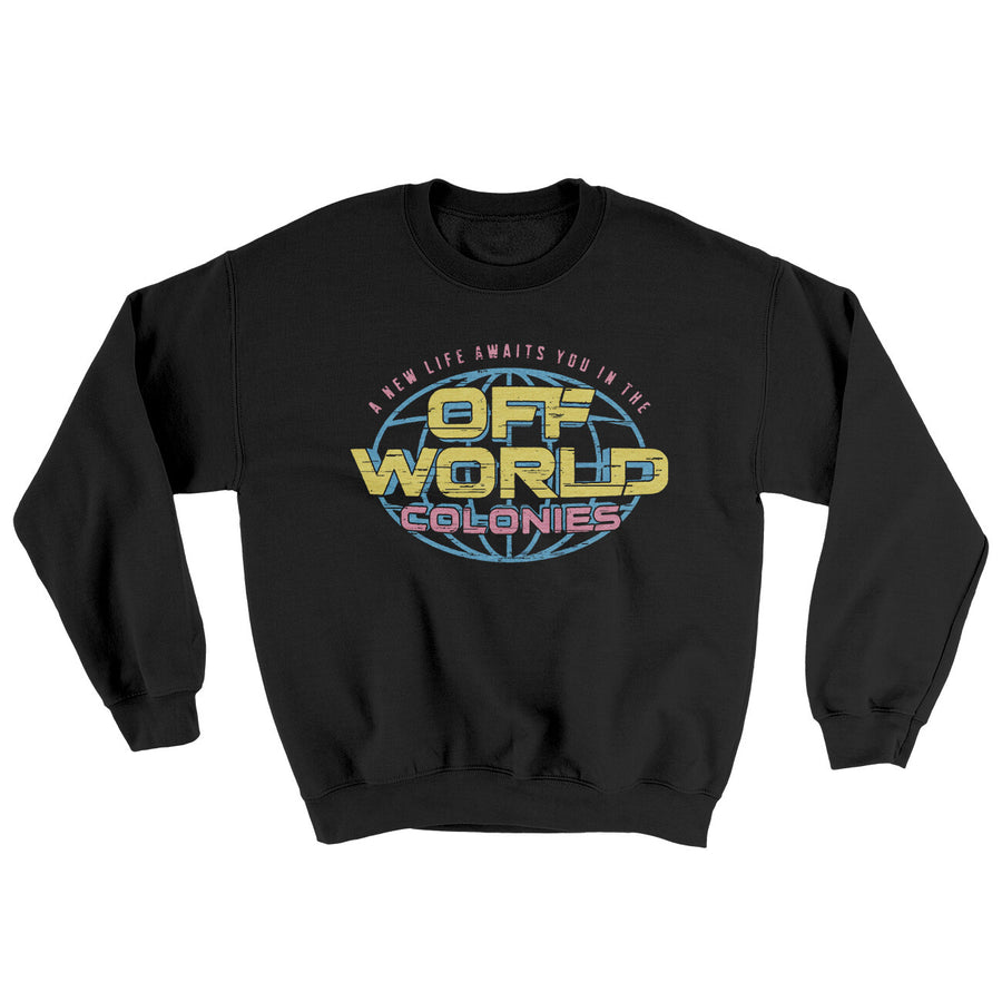 Off World Colonies Ugly Sweater Black | Funny Shirt from Famous In Real Life