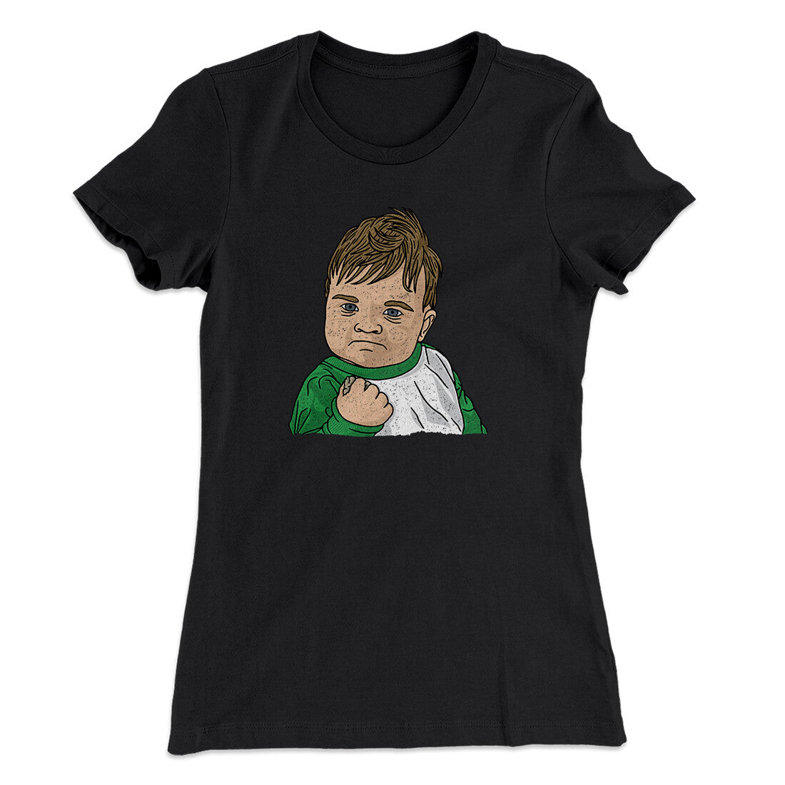 Success Kid Meme Funny Women's T-Shirt Black | Funny Shirt from Famous In Real Life