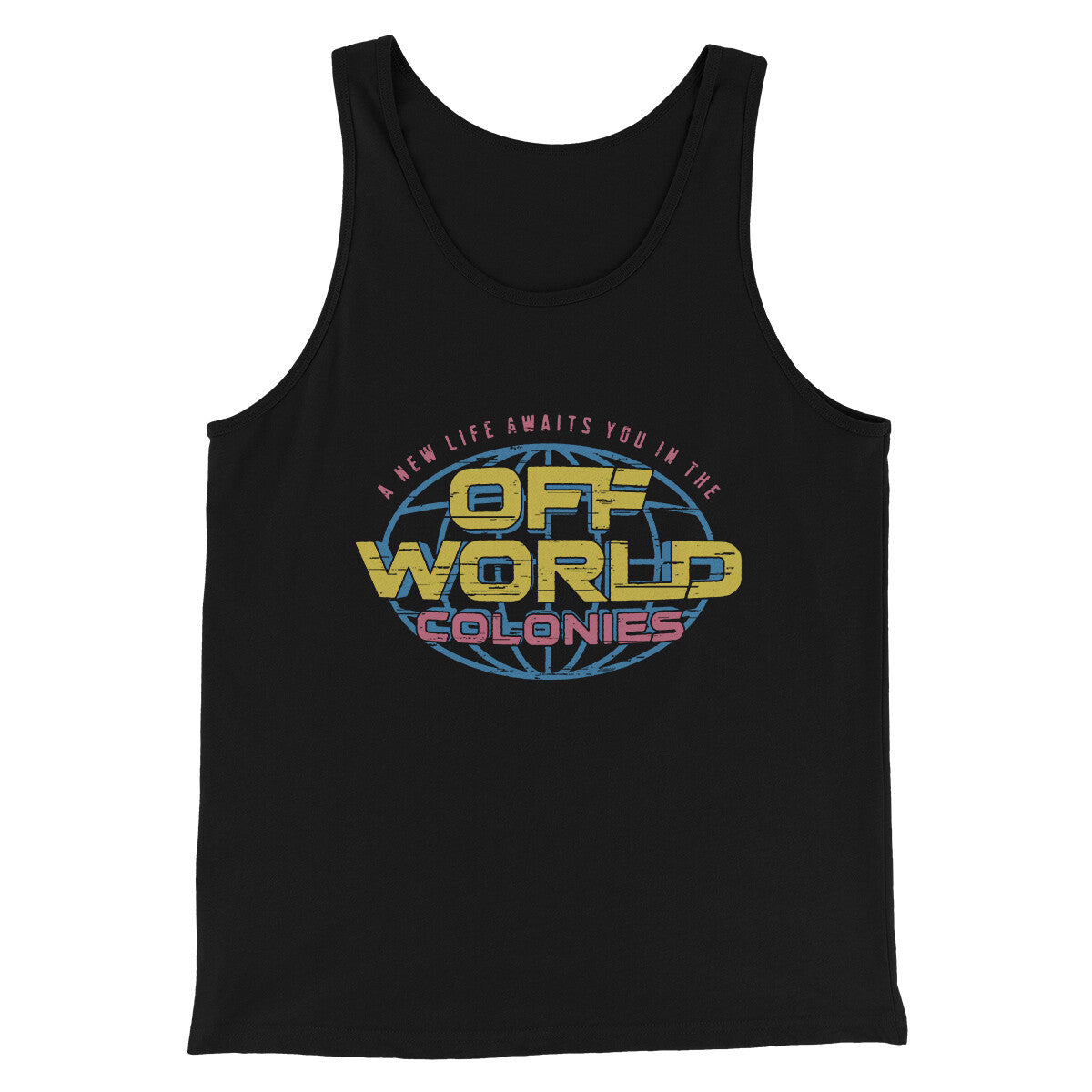 Off World Colonies Men/Unisex Tank Top Black | Funny Shirt from Famous In Real Life