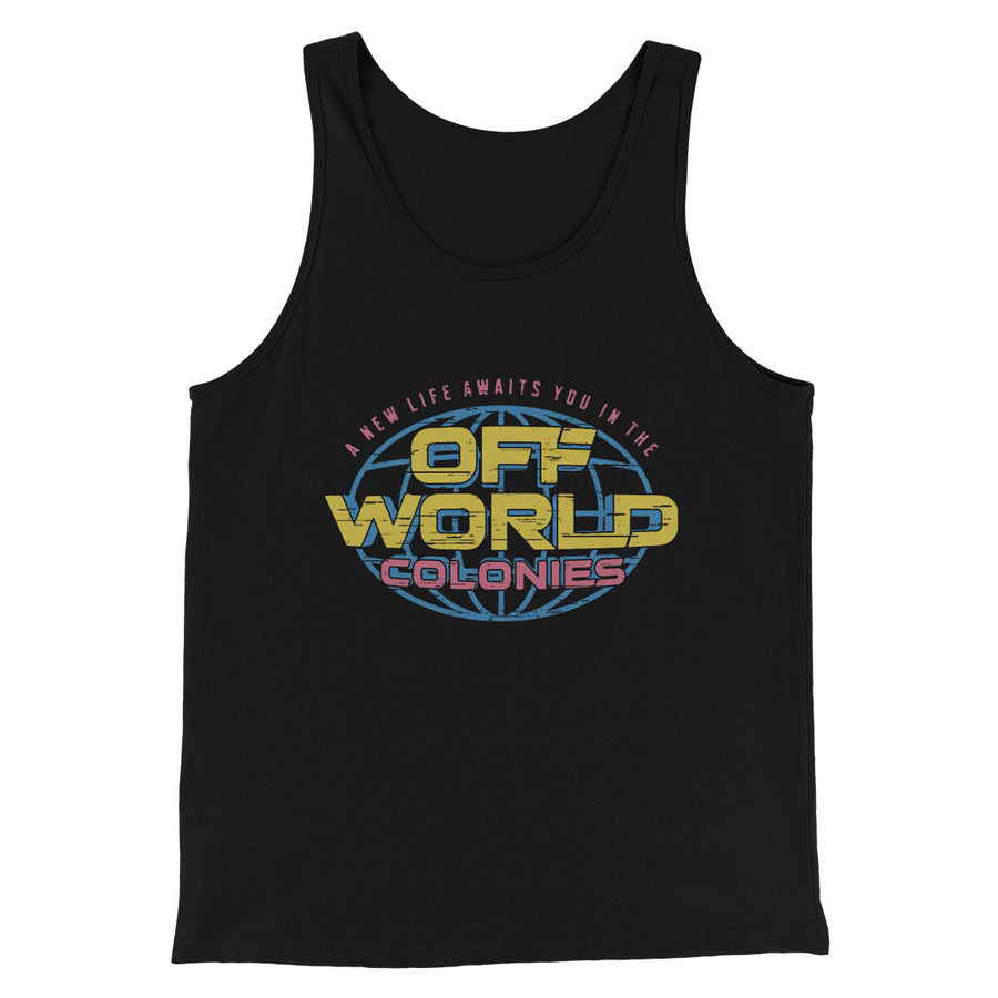 Off World Colonies Men/Unisex Tank Top Black | Funny Shirt from Famous In Real Life