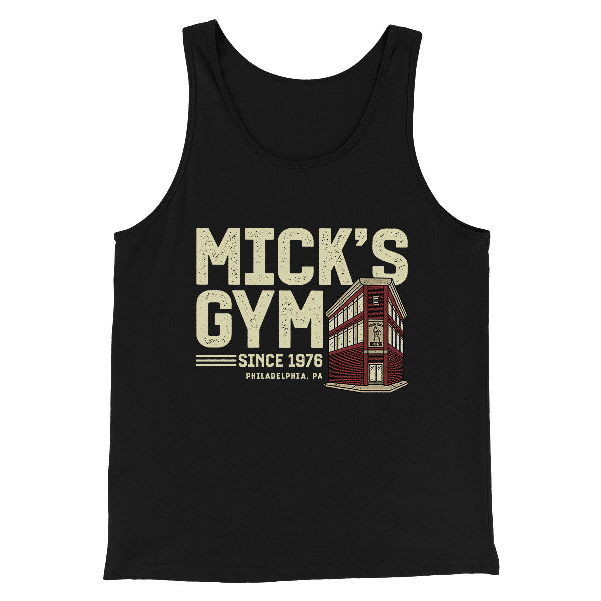 Mick's Gym Funny Movie Men/Unisex Tank Top Black | Funny Shirt from Famous In Real Life