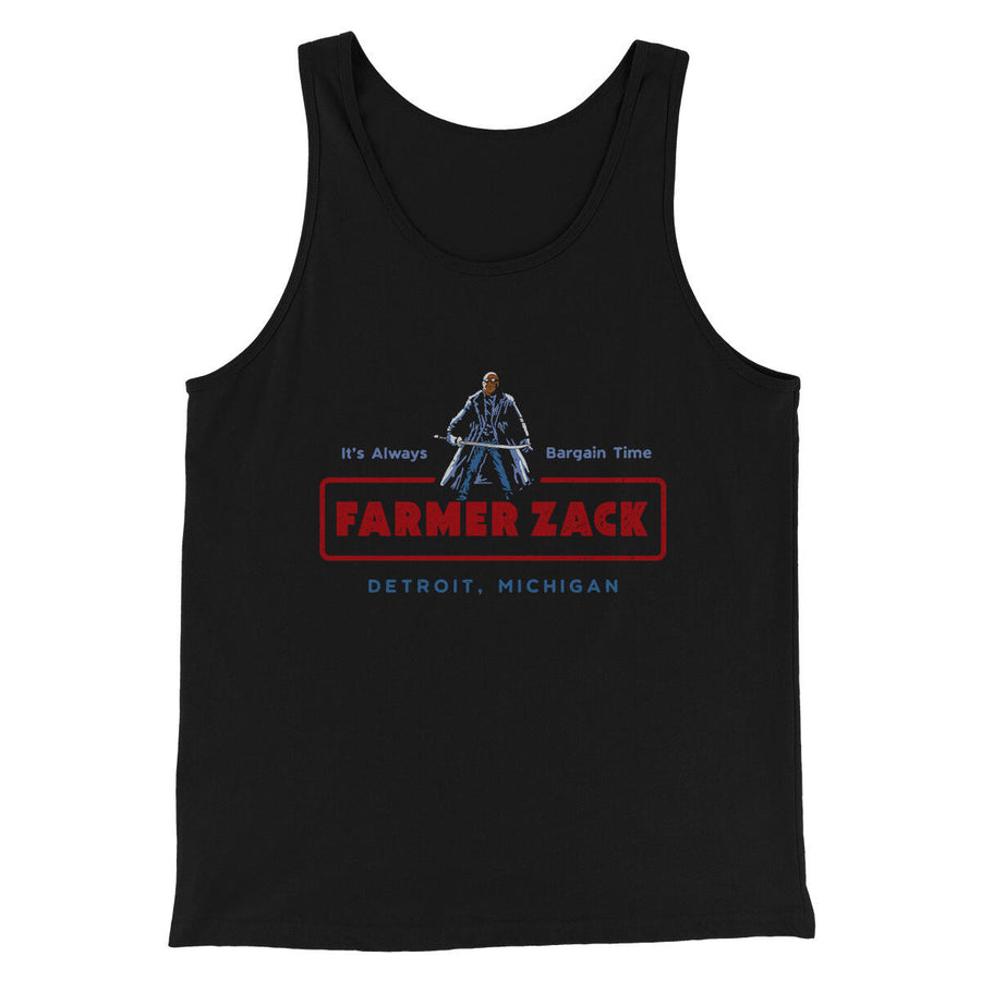 Farmer Zack Men/Unisex Tank Top Black | Funny Shirt from Famous In Real Life