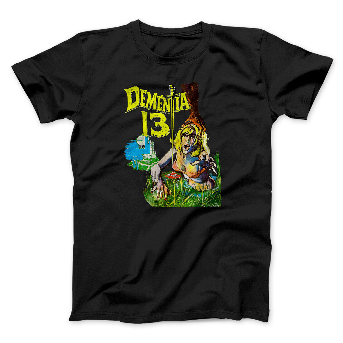 Dementia 13 Funny Movie Men/Unisex T-Shirt Black | Funny Shirt from Famous In Real Life