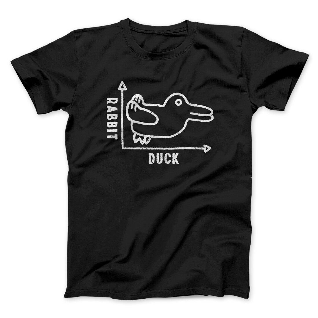 Rabbit Duck Graph Men/Unisex T-Shirt Black | Funny Shirt from Famous In Real Life