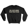 I’m Just Here For The Food Ugly Sweater Black | Funny Shirt from Famous In Real Life