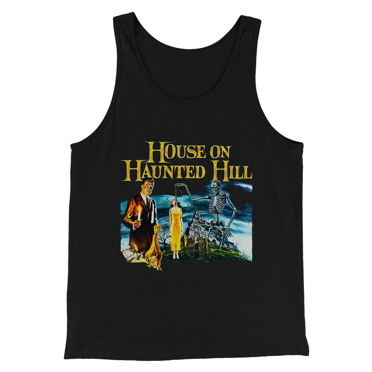 House On Haunted Hill Funny Movie Men/Unisex Tank Top Black | Funny Shirt from Famous In Real Life
