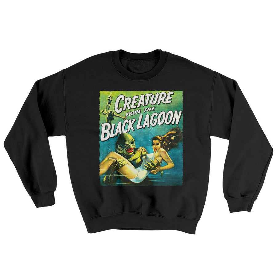 Creature Of The Black Lagoon Ugly Sweater Black | Funny Shirt from Famous In Real Life