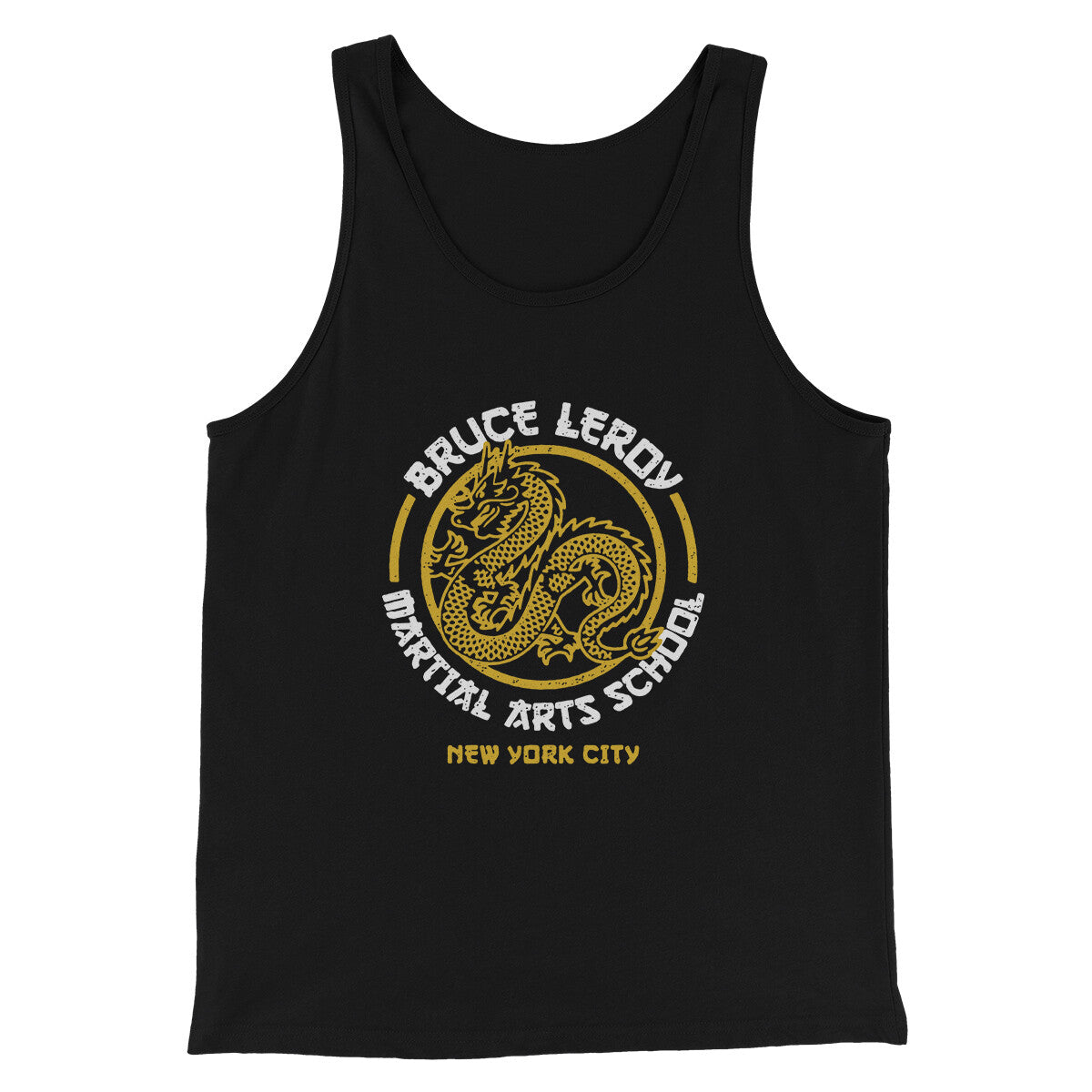 Bruce Leroy Martial Arts School Men/Unisex Tank Top Black | Funny Shirt from Famous In Real Life