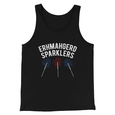 Erhmahgerd Sparklers Men/Unisex Tank Top Black | Funny Shirt from Famous In Real Life