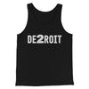 De2Roit Men/Unisex Tank Top Black | Funny Shirt from Famous In Real Life