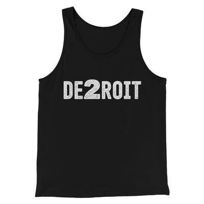 De2Roit Men/Unisex Tank Top Black | Funny Shirt from Famous In Real Life