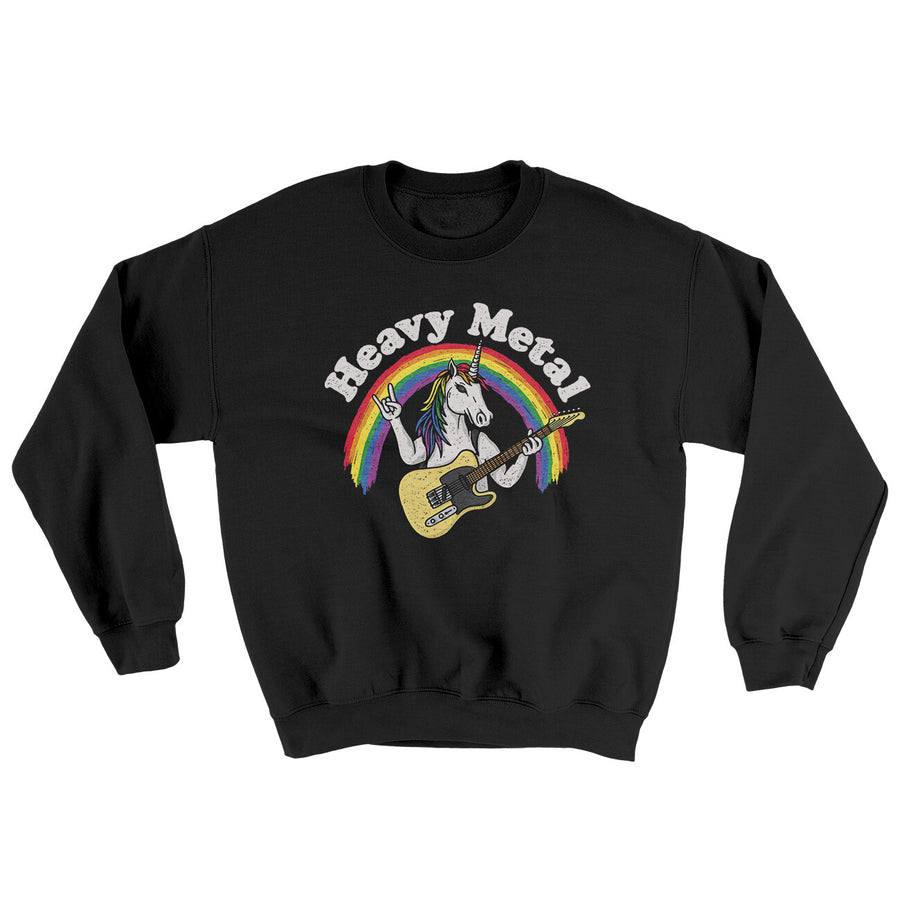 Heavy Metal Ugly Sweater Black | Funny Shirt from Famous In Real Life