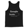 Google Boobs Trust Me Men/Unisex Tank Top Black | Funny Shirt from Famous In Real Life
