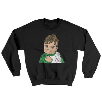 Success Kid Meme Ugly Sweater Black | Funny Shirt from Famous In Real Life