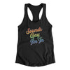 Sounds Gay, I’m In Women's Racerback Tank Black | Funny Shirt from Famous In Real Life
