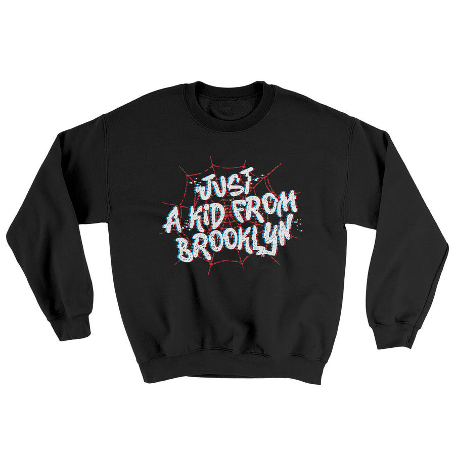 Just A Kid From Brooklyn Ugly Sweater Black | Funny Shirt from Famous In Real Life