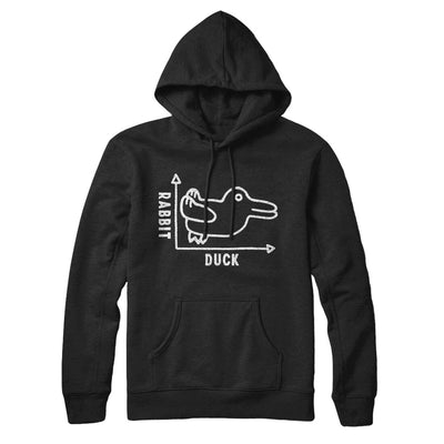 Rabbit Duck Graph Hoodie Black | Funny Shirt from Famous In Real Life
