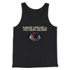 Make Orwell Fiction Again Men/Unisex Tank Top Charcoal Black TriBlend | Funny Shirt from Famous In Real Life