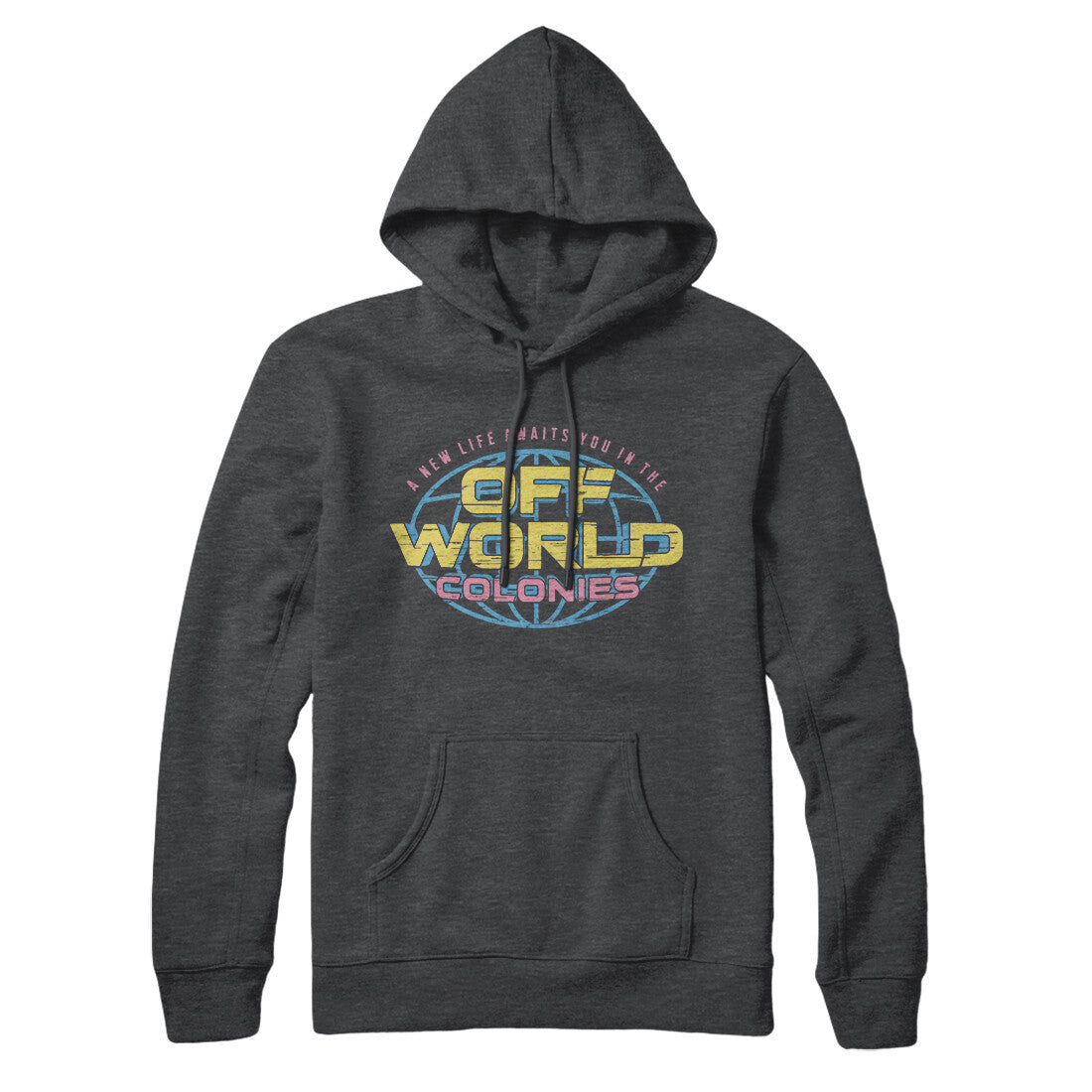 Off World Colonies Hoodie Charcoal Heather | Funny Shirt from Famous In Real Life