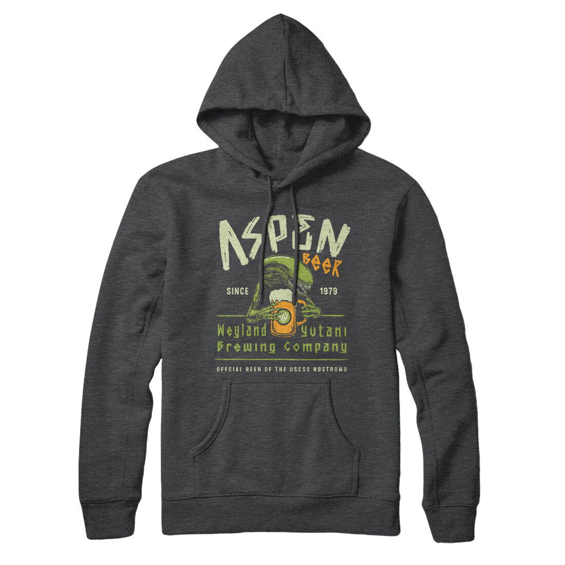 Aspen Beer Hoodie Charcoal Heather | Funny Shirt from Famous In Real Life