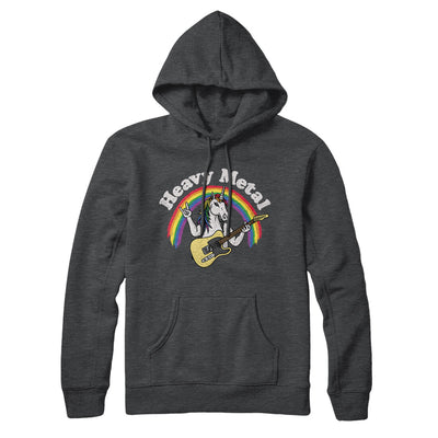 Heavy Metal Hoodie Charcoal Heather | Funny Shirt from Famous In Real Life