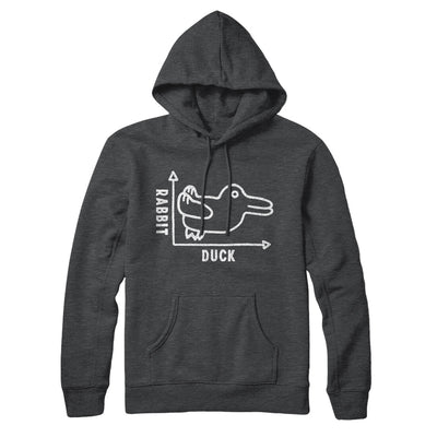 Rabbit Duck Graph Hoodie Charcoal Heather | Funny Shirt from Famous In Real Life