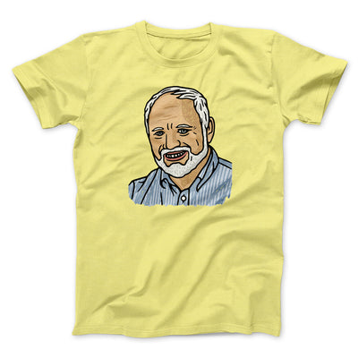Hide The Pain Harold Funny Men/Unisex T-Shirt Cornsilk | Funny Shirt from Famous In Real Life