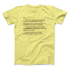 Letter To Sam Men/Unisex T-Shirt Cornsilk | Funny Shirt from Famous In Real Life
