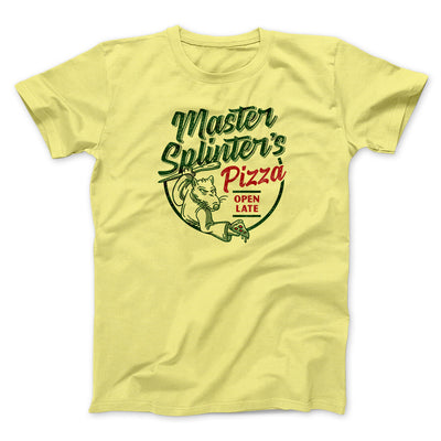 Master Splinters Pizza Funny Movie Men/Unisex T-Shirt Cornsilk | Funny Shirt from Famous In Real Life