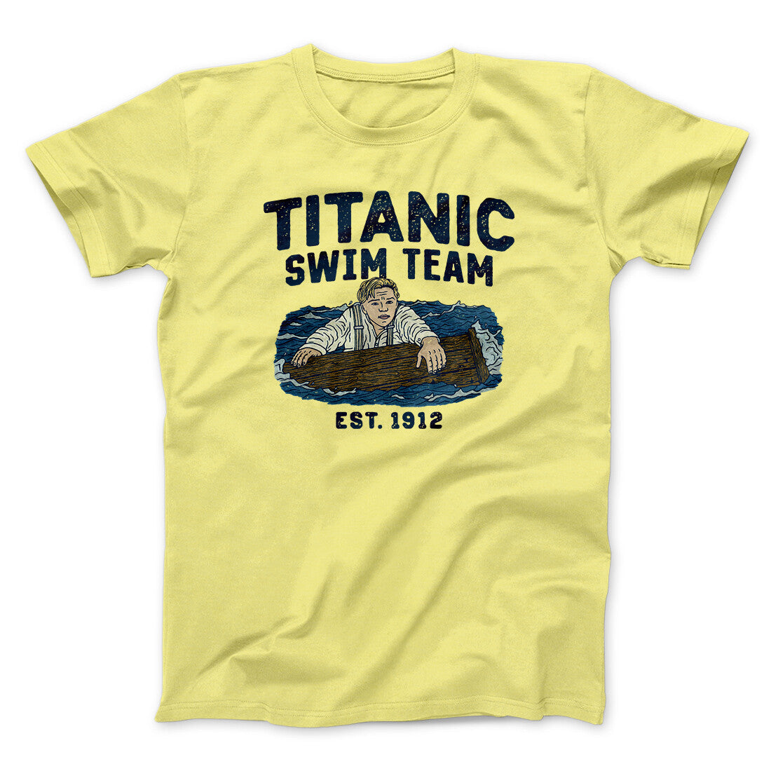Titanic Swim Team Men/Unisex T-Shirt Cornsilk | Funny Shirt from Famous In Real Life
