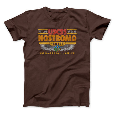 Uscss Nostromo Men/Unisex T-Shirt Dark Chocolate | Funny Shirt from Famous In Real Life