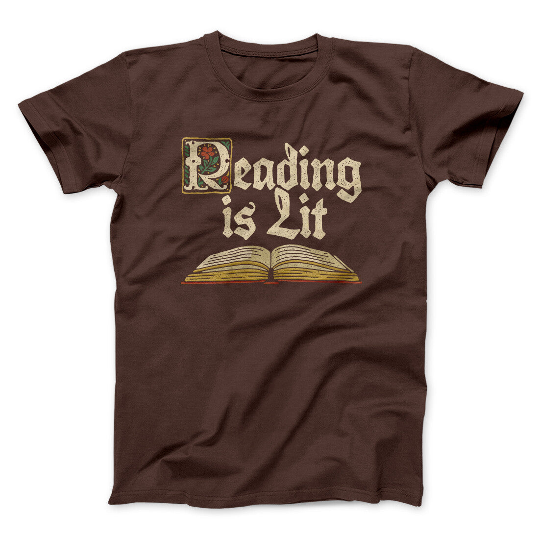 Reading Is Lit Men/Unisex T-Shirt | Funny Shirt from Famous In Real Life